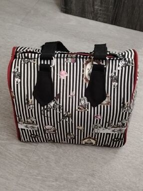 Unique  Handcrafted Gothic  Alice And The Mad Hatter Boston Bag